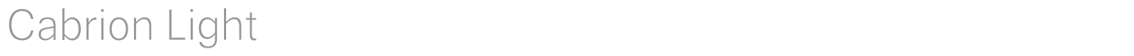 Cabrion font preview